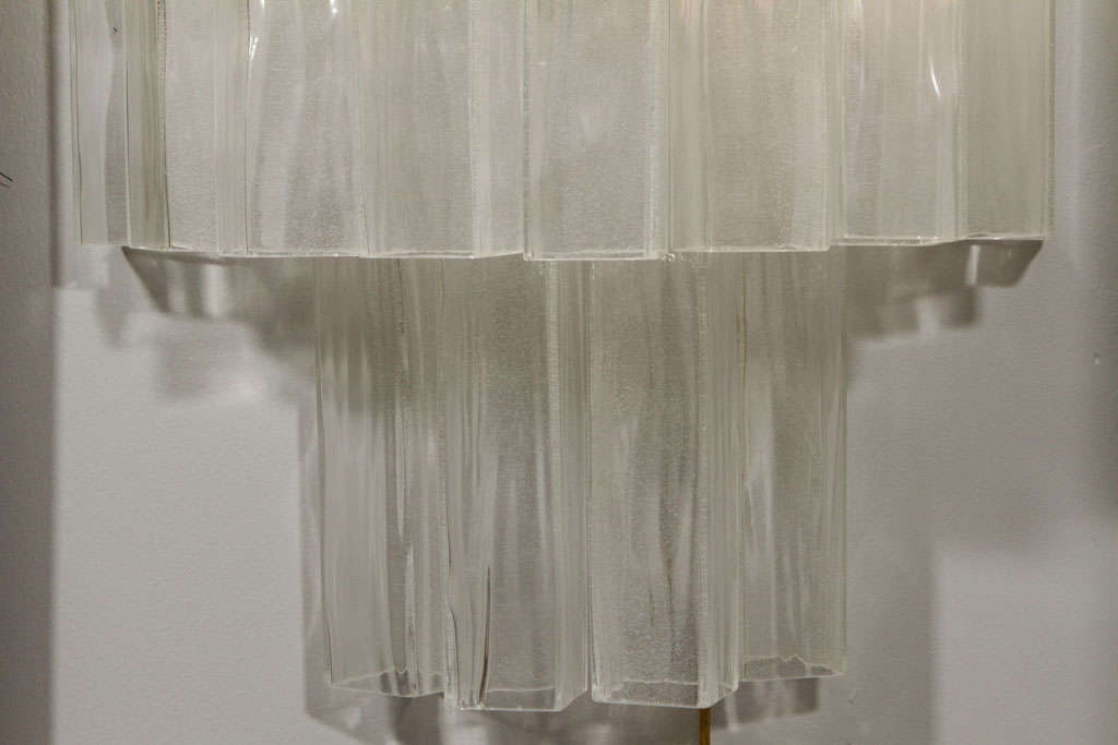Pair of Murano Waterfall Sconces In Excellent Condition For Sale In New York, NY