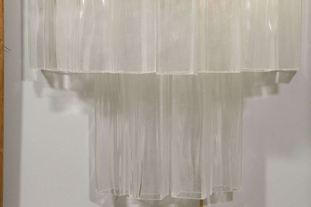 Late 20th Century Pair of Murano Waterfall Sconces For Sale