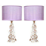 A PAIR OF SEVRES CRYSTAL LAMPS