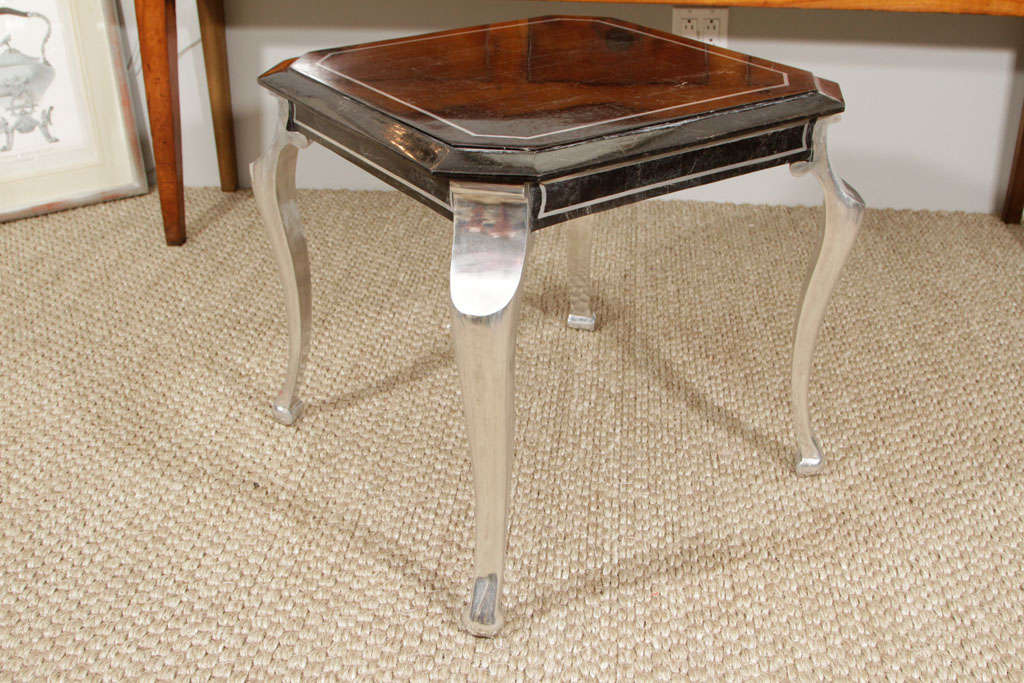 A PAIR OF MARBLE SIDE TABLES