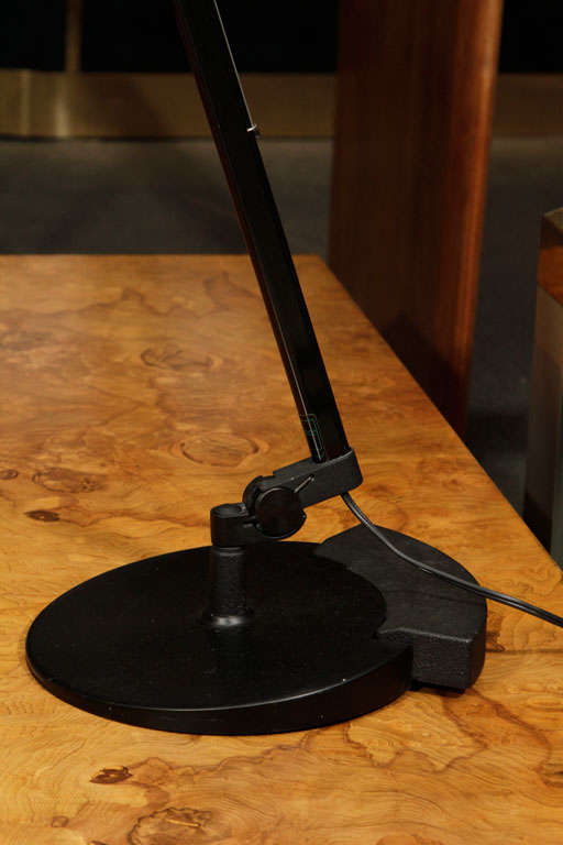 Minimalist Out of Production Minimal Black Desk Lamp by Arteluce