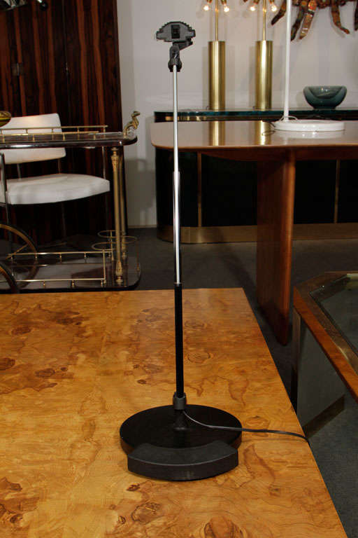 Out of Production Minimal Black Desk Lamp by Arteluce In Excellent Condition In New York, NY