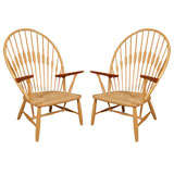 Pair of Peacock Chairs by Hans J.Wegner