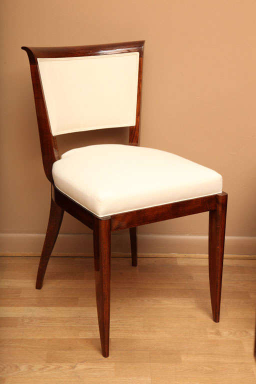 Suite of Six Art Deco Dining Chairs In Excellent Condition For Sale In New York, NY