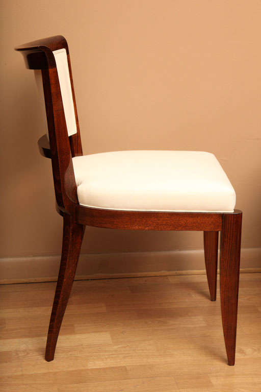 Upholstery Suite of Six Art Deco Dining Chairs For Sale