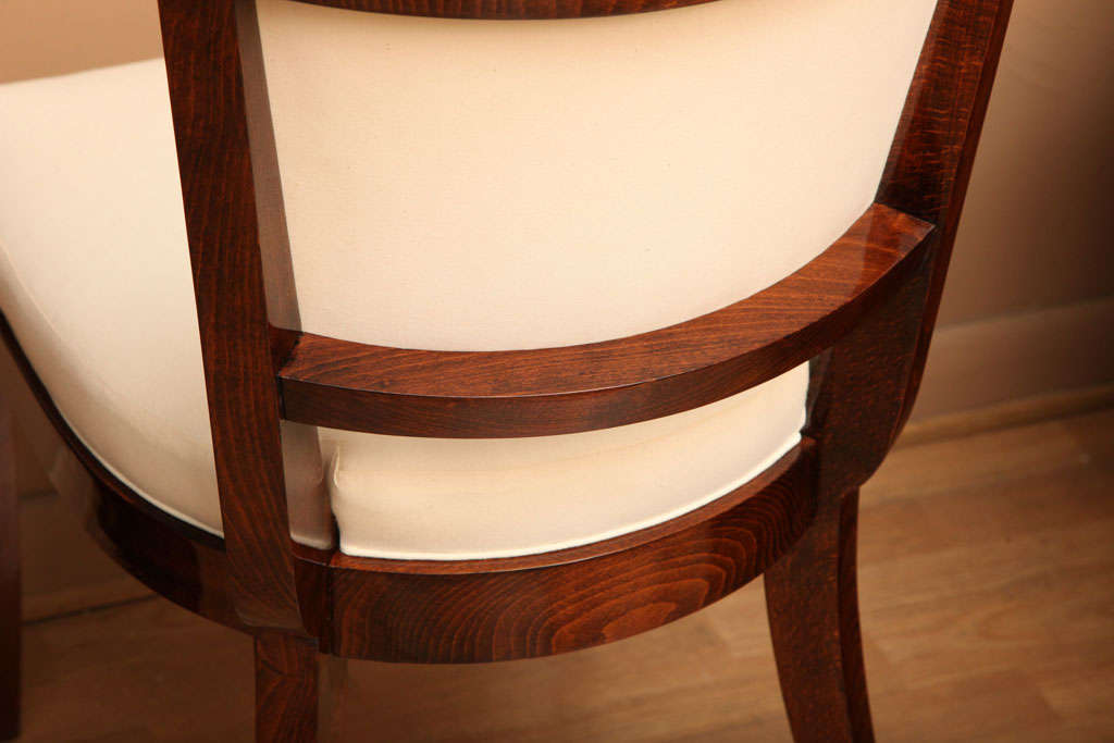 Suite of Six Art Deco Dining Chairs For Sale 4