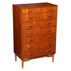 Danish Modern Teak 7-Drawer Dresser