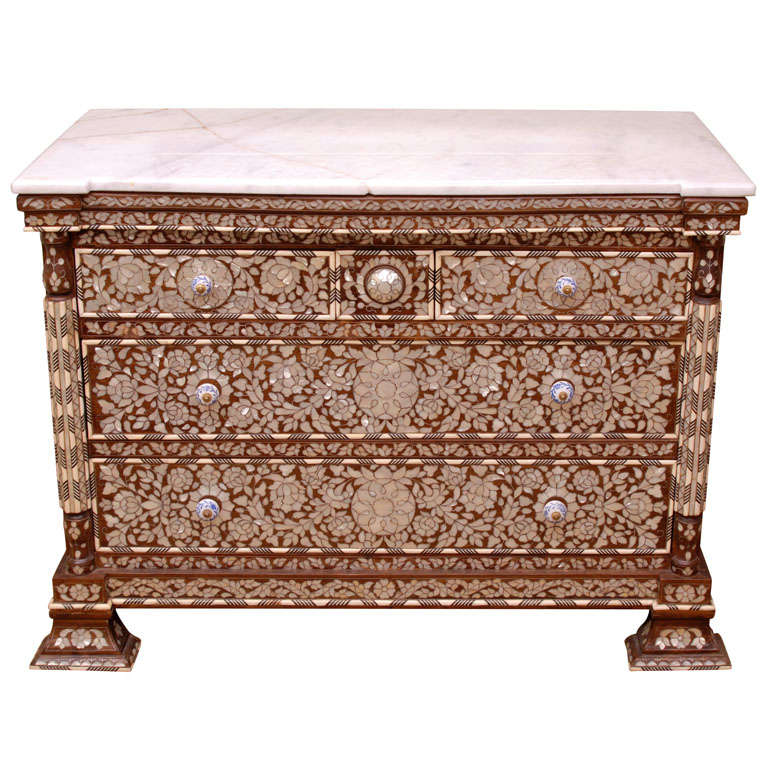 Syrian Mother-of-Pearl Inlaid Commode