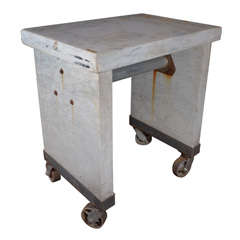 Marble Table with Casters