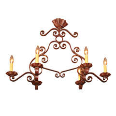 French Painted Iron Chandelier