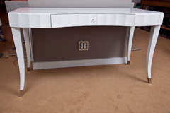 White Lacquered Desk Vanity Barbara Barry For Baker At 1stdibs