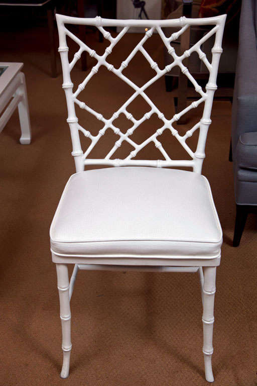 Set of 4 Faux Bamboo Chairs 2