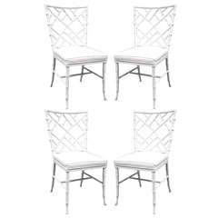 Set of 4 Faux Bamboo Chairs