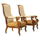 Pair of Charles X Armchairs