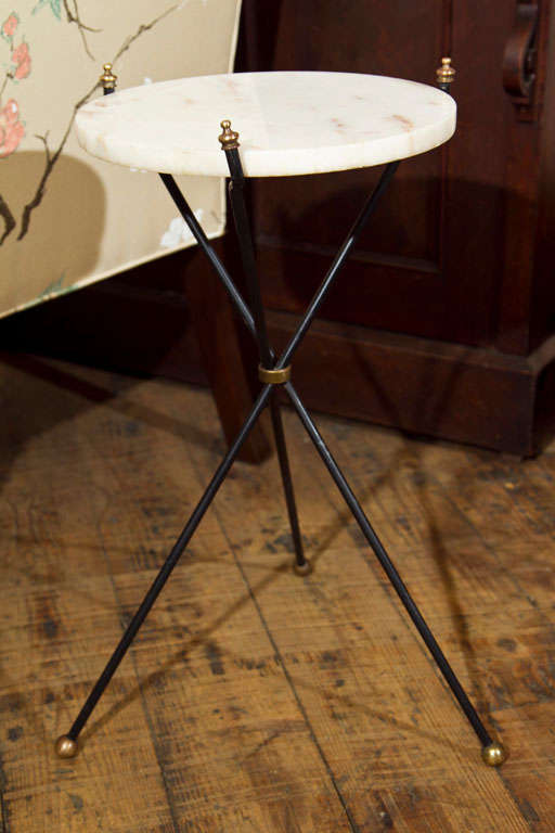 Petite  Round  Marble  Top Gueridon