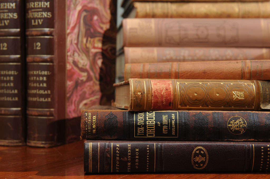 Assorted Leather Bound Books For Sale 2