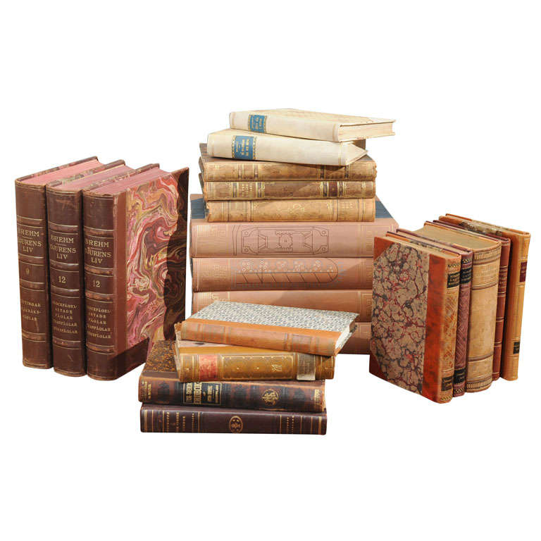 Assorted Leather Bound Books For Sale