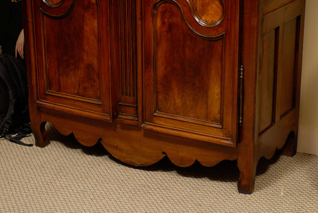 Petite Early 19th Century  French Country Walnut Armoire 1