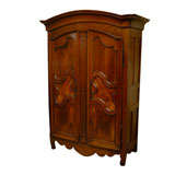 Petite Early 19th Century  French Country Walnut Armoire