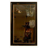 19th Century French Black Lacquer and Gilt Mirror