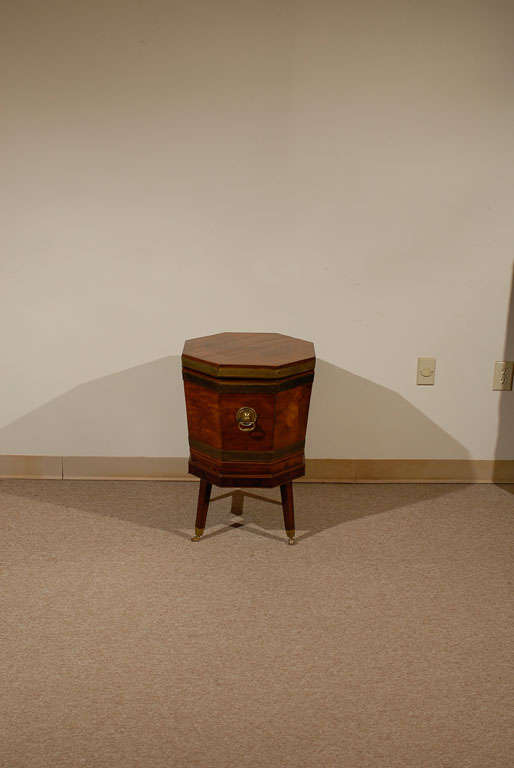 Octagonal Cellarette with Satinwood Inlay, ca. 1790 at 1stDibs