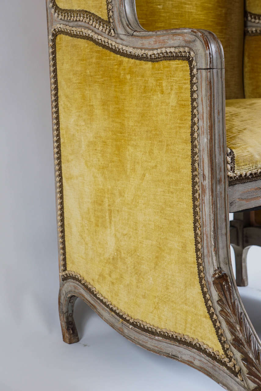 Upholstery Louis XV Style Chaise de Chausseur, France, circa 1890