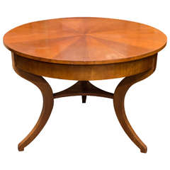 Table Biedermeier Style Tripod Fruitwood  circa 1940