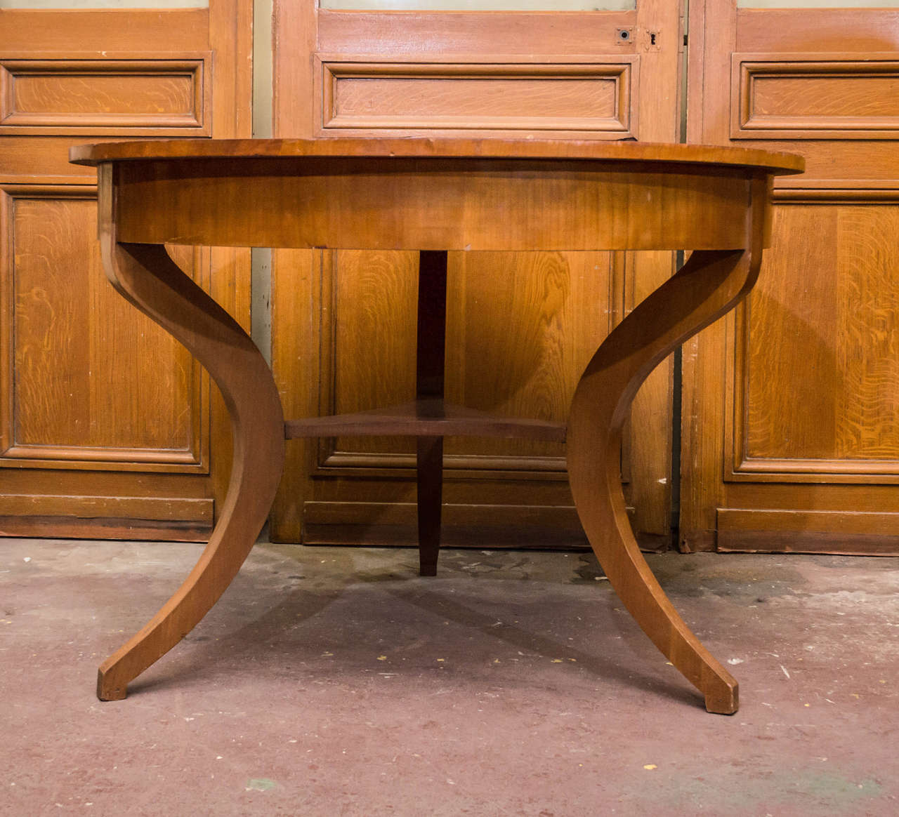Unknown Table Biedermeier Style Tripod Fruitwood  circa 1940