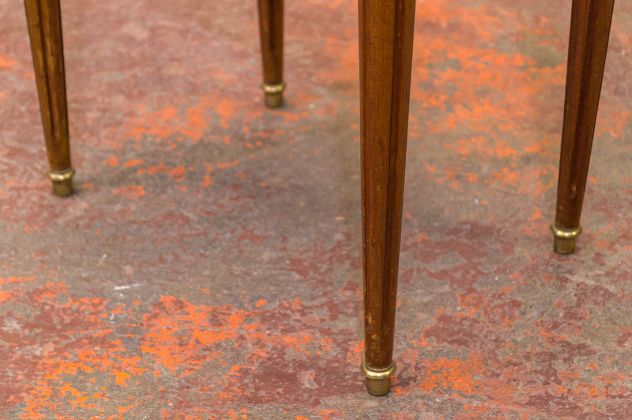 Mid-20th Century 1950s Mahogany Side Table with Marble Top