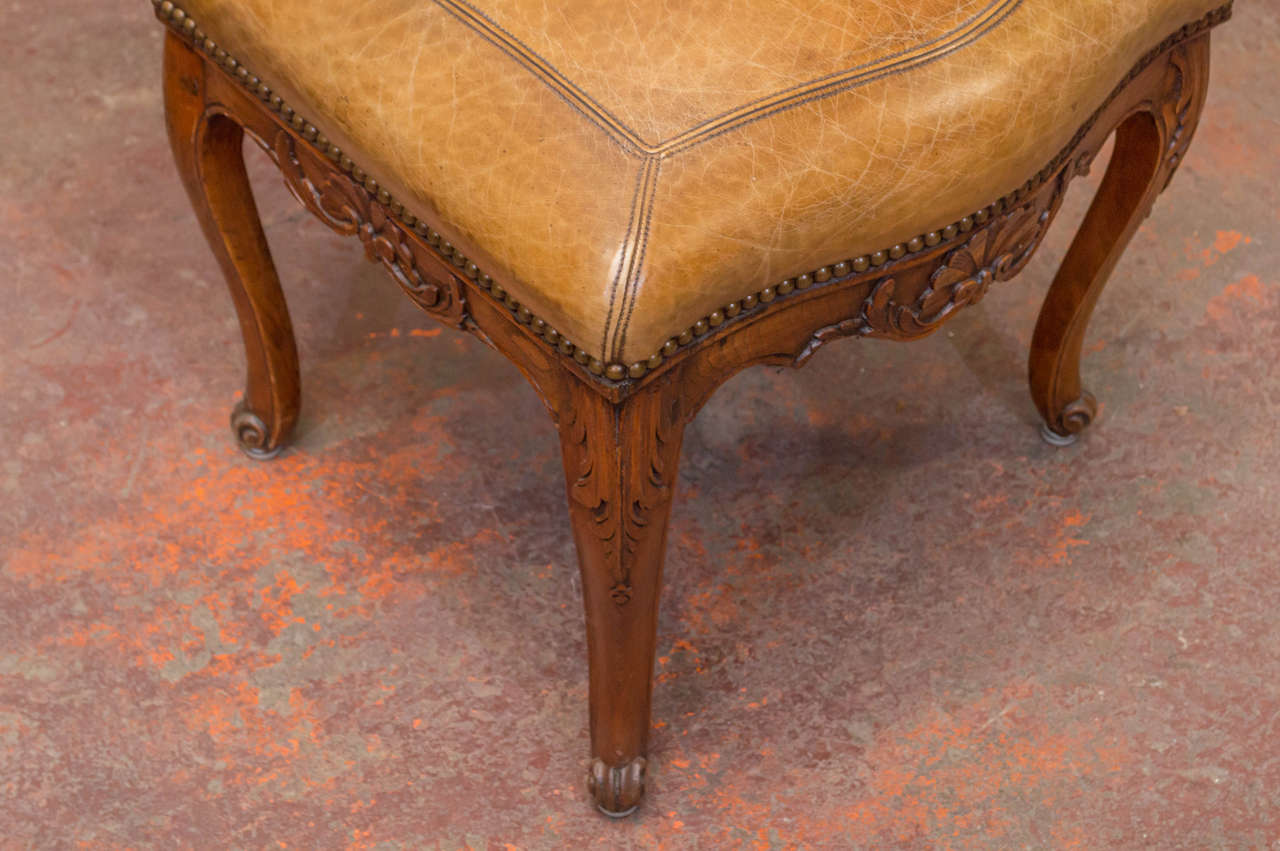 Pair of Early 19th Century French  Leather Chairs In Excellent Condition In San Francisco, CA