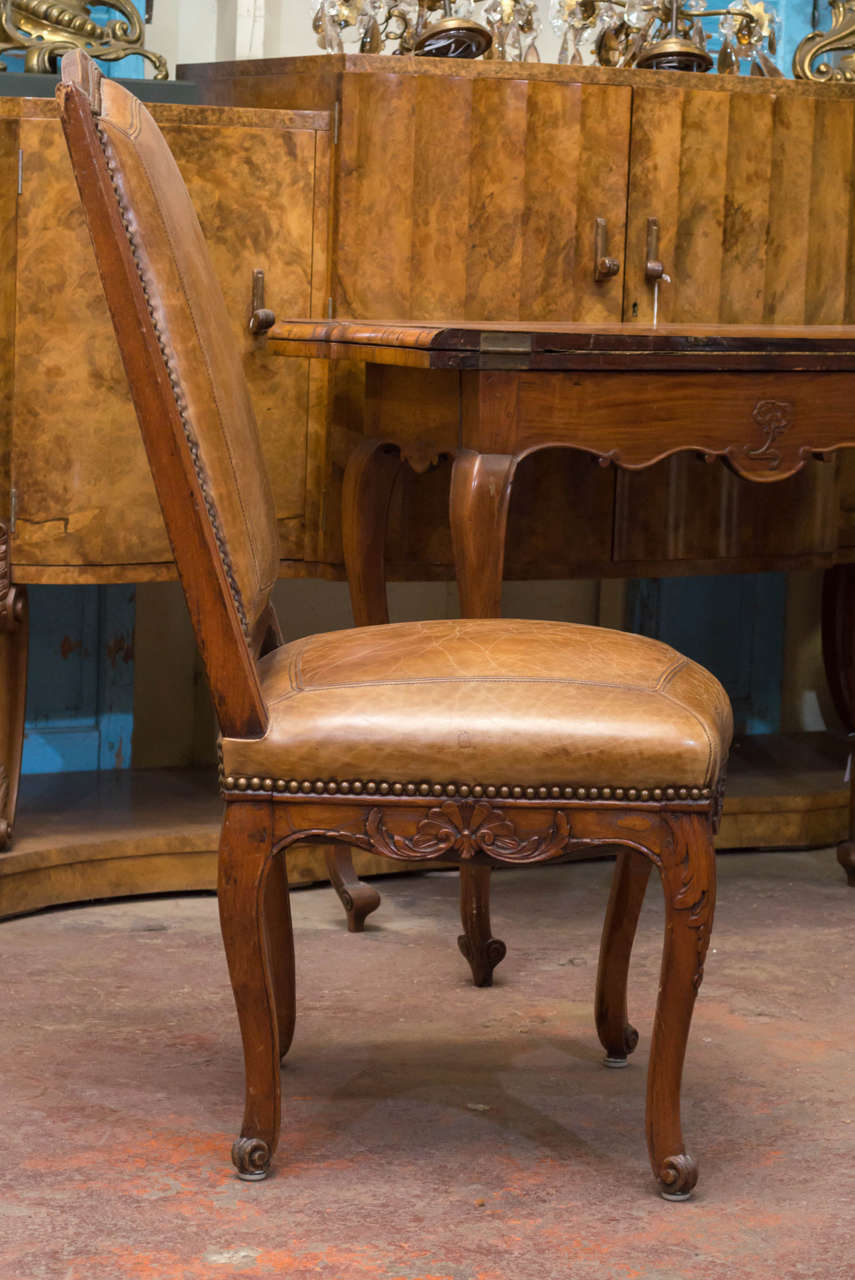 Pair of Early 19th Century French  Leather Chairs 2