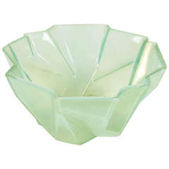Ruba Rombic Bowl in Jade, by Reuben Haley for Consolidated Glass