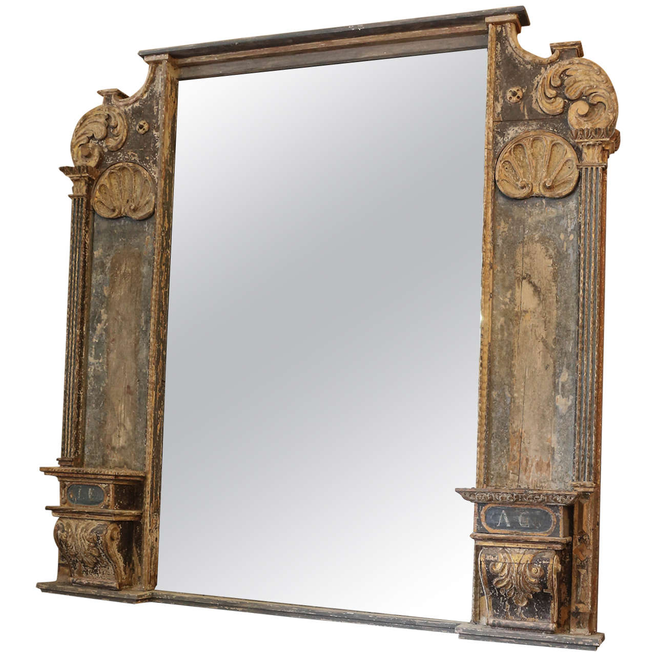 Spanish 17th Century Altar Frame Made into Mirror