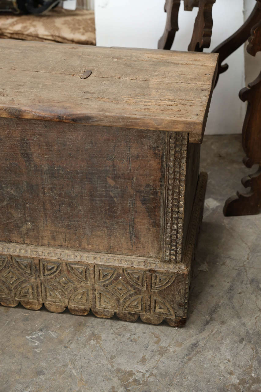 Baroque 17th Century Chestnut Trunk from Spain