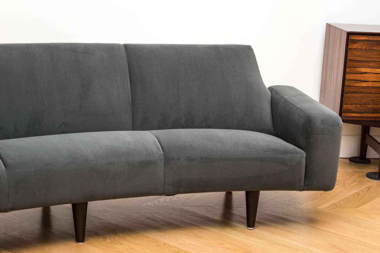 Mid-20th Century Illum Wikelso Curved Danish Sofa For Sale