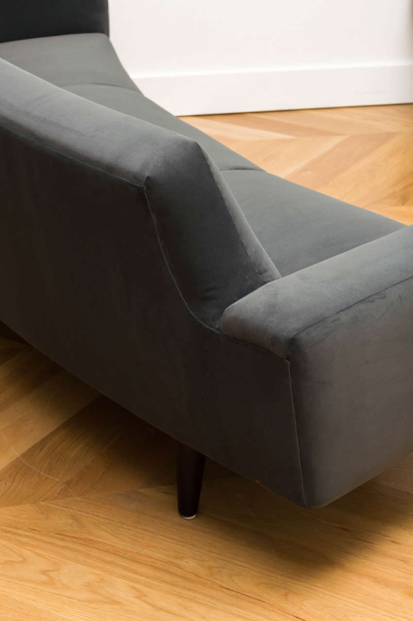 Illum Wikelso Curved Danish Sofa For Sale 4