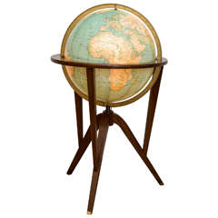 Vintage Dunbar Illuminated Terrestrial Globe