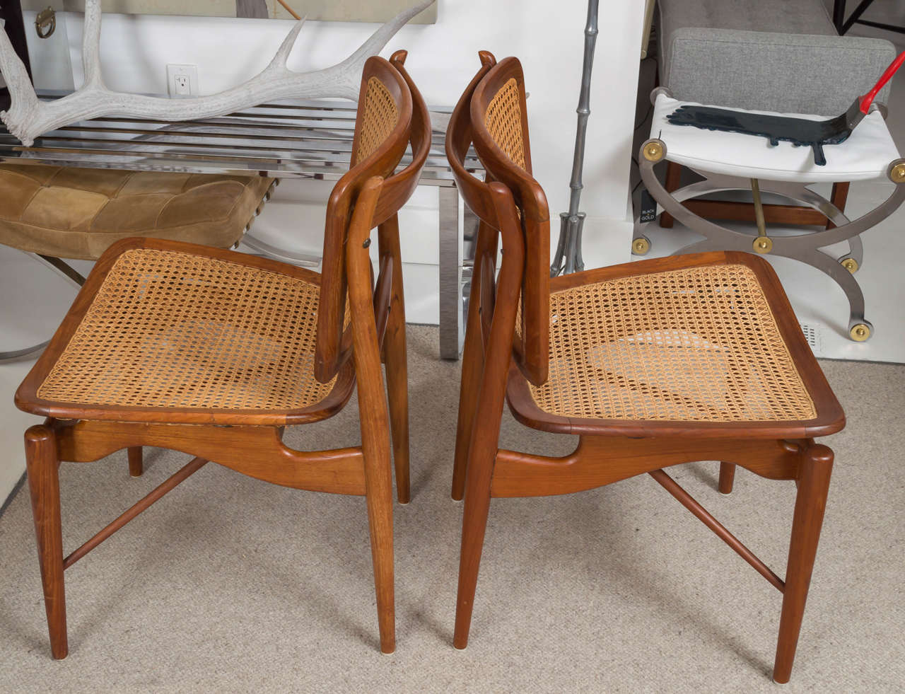 Set of Four Finn Juhl NV -51 Chairs For Sale 2