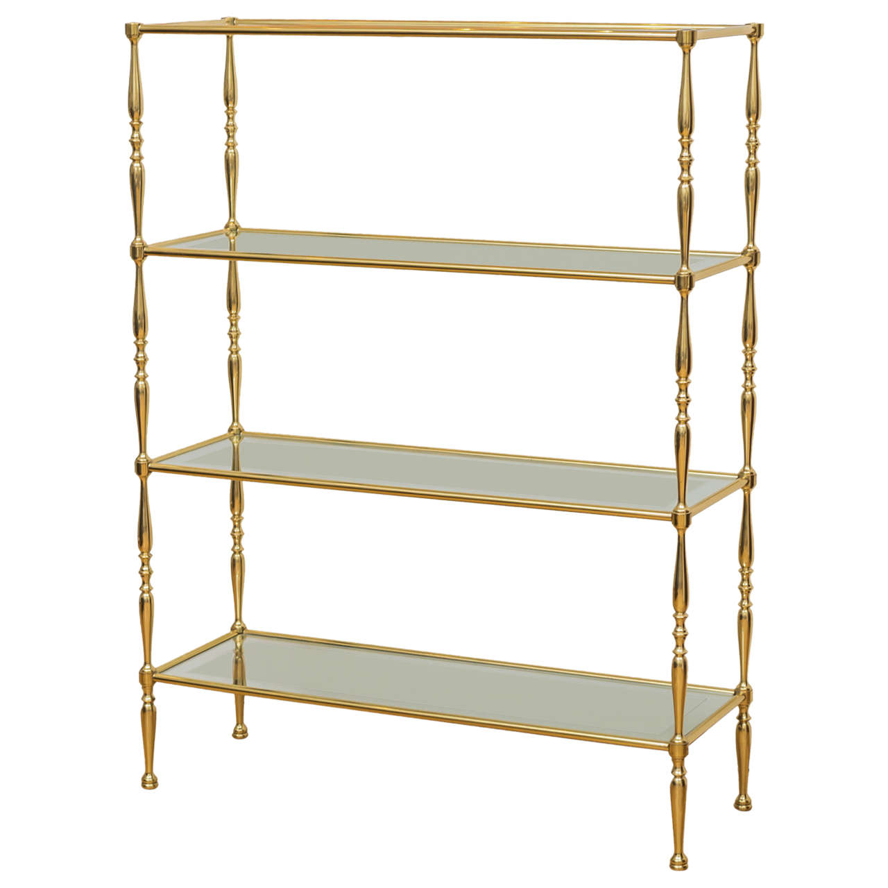 Italian Brass and Glass Shelf