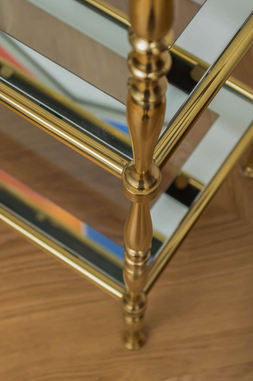 Italian Brass and Glass Shelf 1
