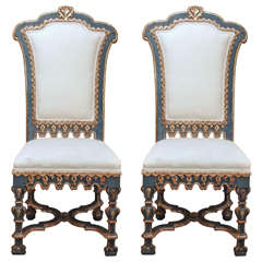 Pair of Italian Baroque Side Chairs