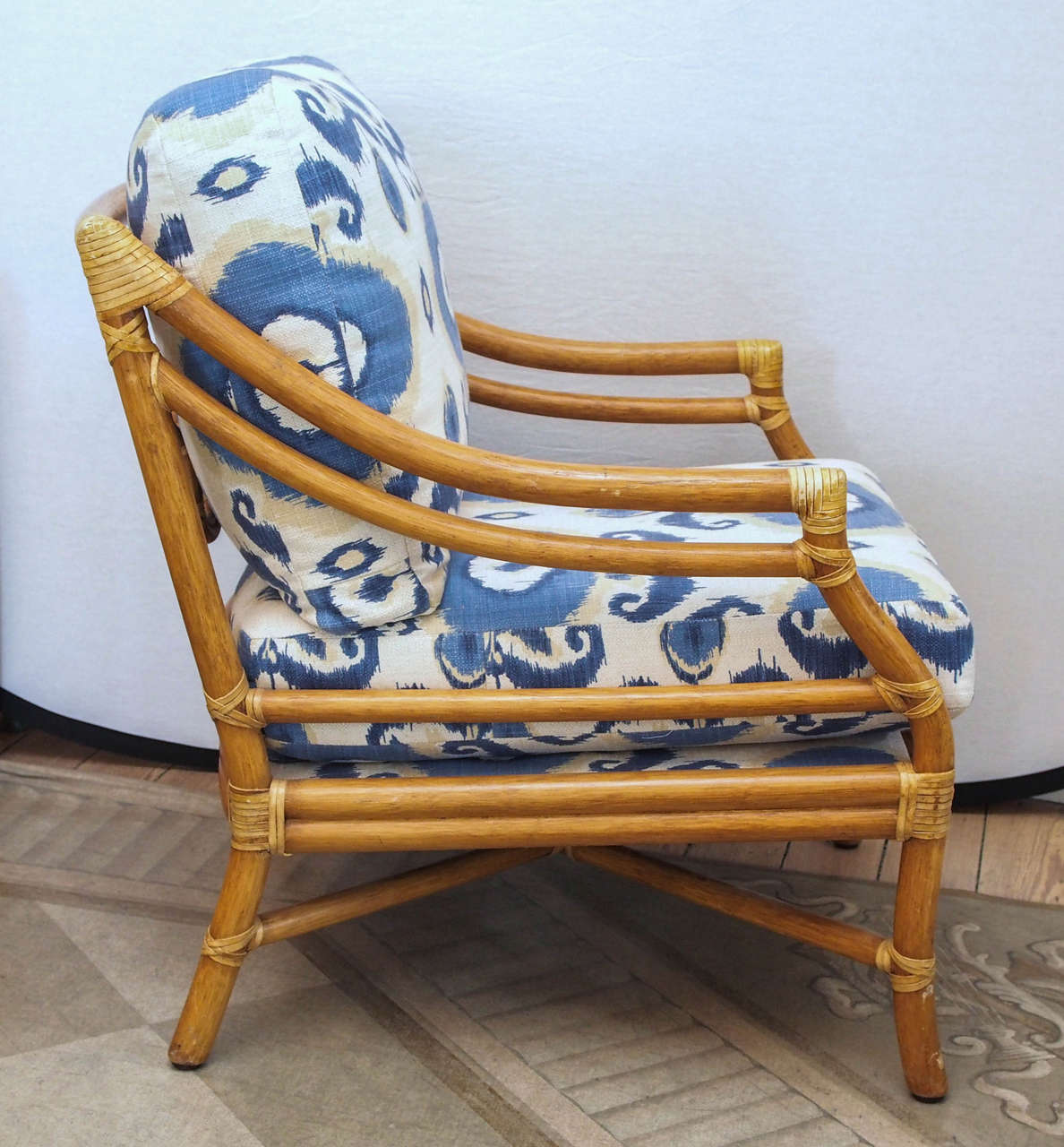 20th Century Pair of Vintage Bamboo Rattan Lounge Chairs