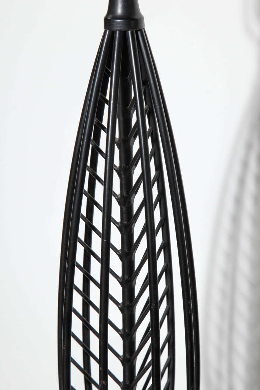 Monumental Laurel Lamp Co. Modern Black Steel Wire 