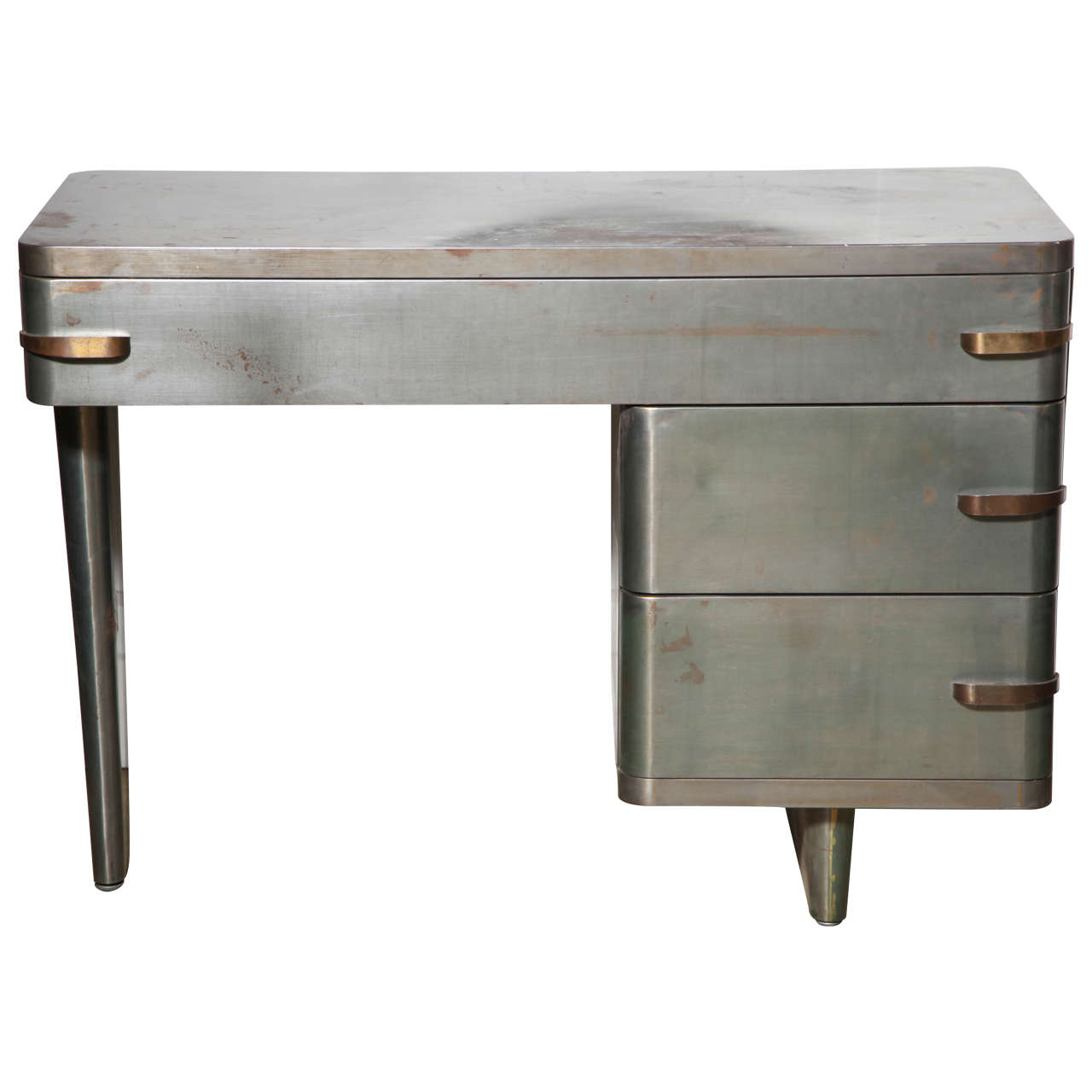 1940s Royal Chrome Machine Age Metal Desk At 1stdibs 1940s Royal Chrome Machine Age Metal Desk For