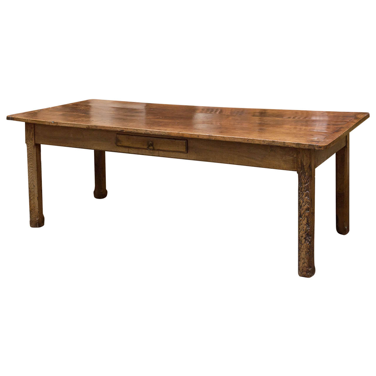 English Fruitwood Farm Table, circa 1840 For Sale