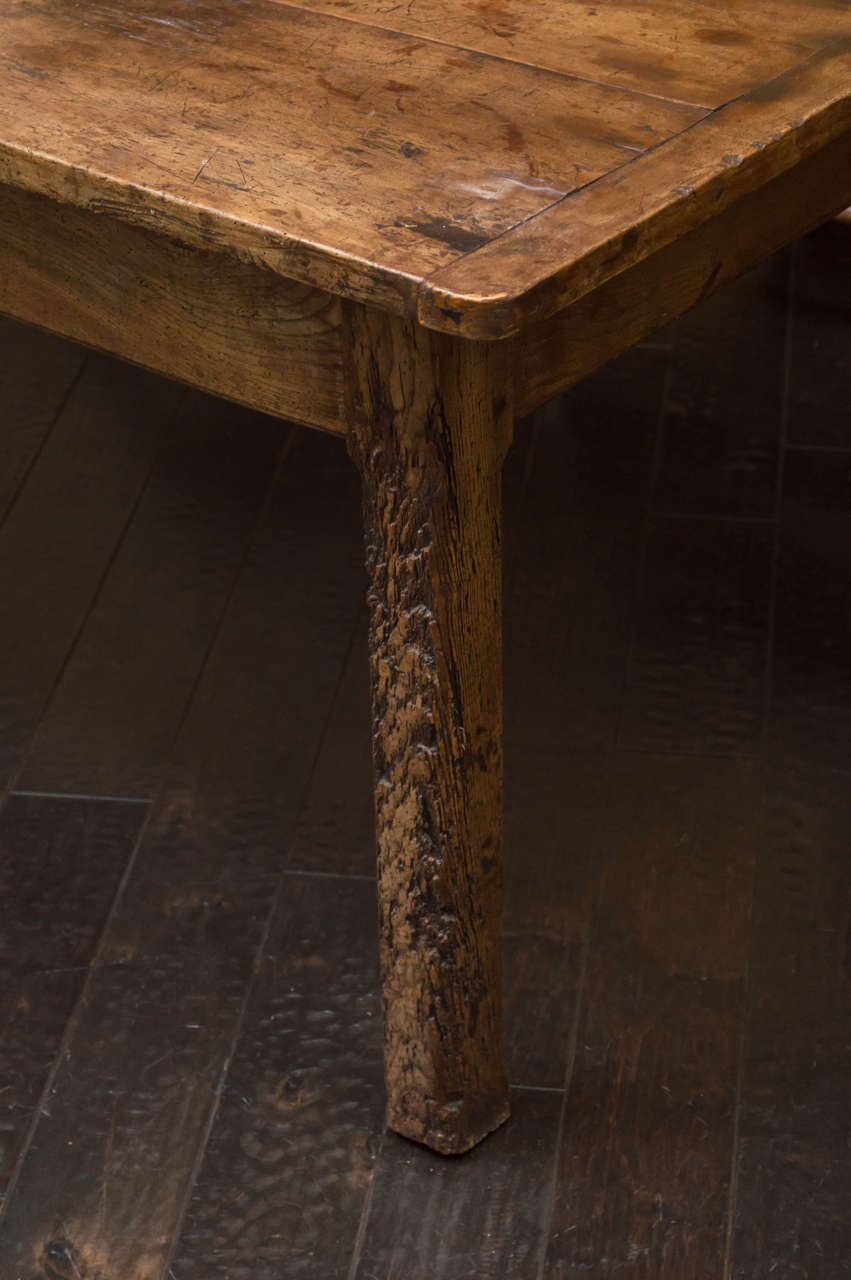 English Fruitwood Farm Table, circa 1840 For Sale 1