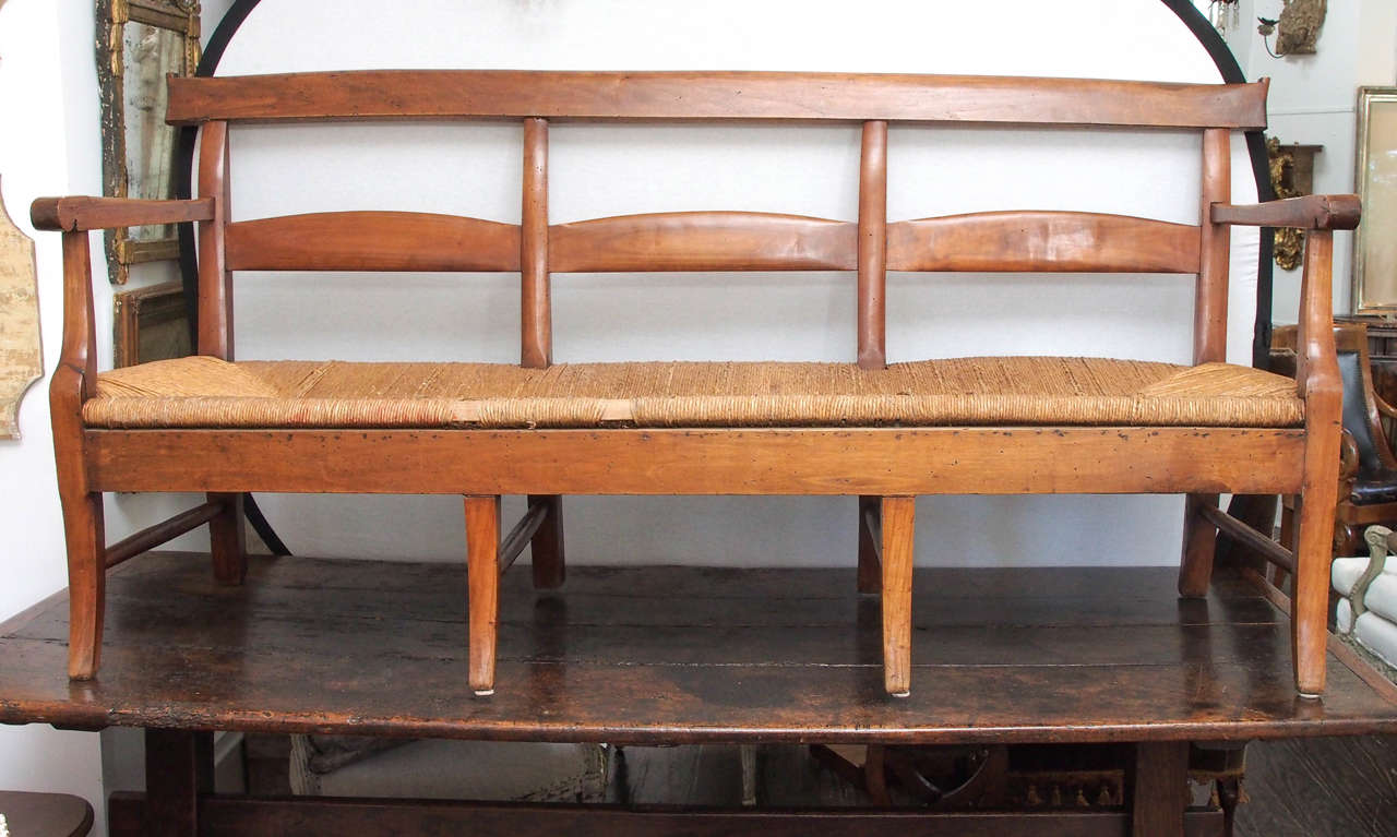 French 19th Century Fruitwood Bench