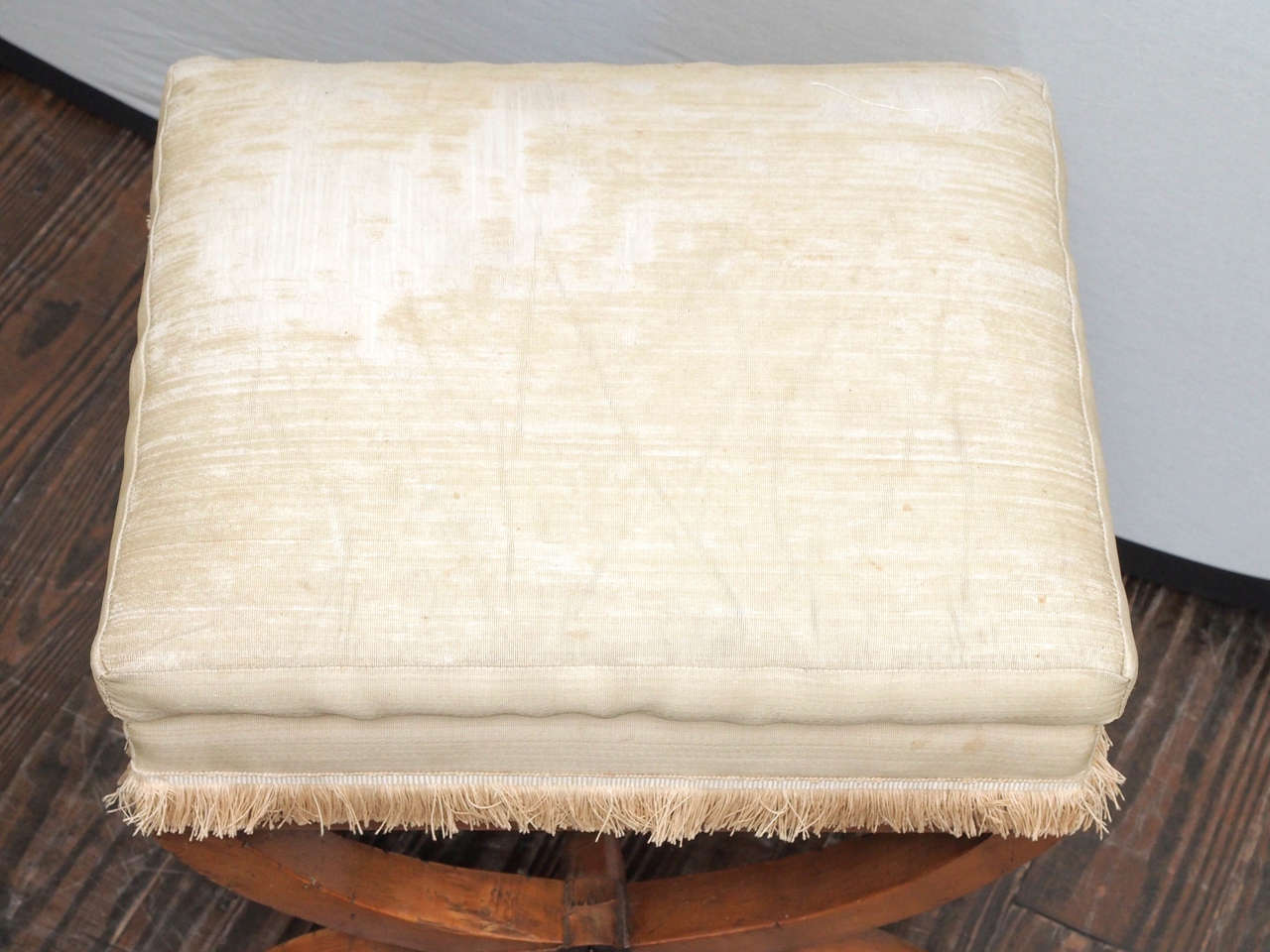 Pair of Directoire Fruitwood Curule Footstools In Excellent Condition In New Orleans, LA