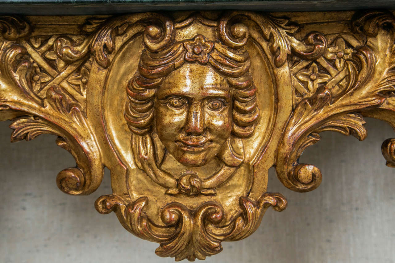 Baroque Custom Carved and Gilded Console