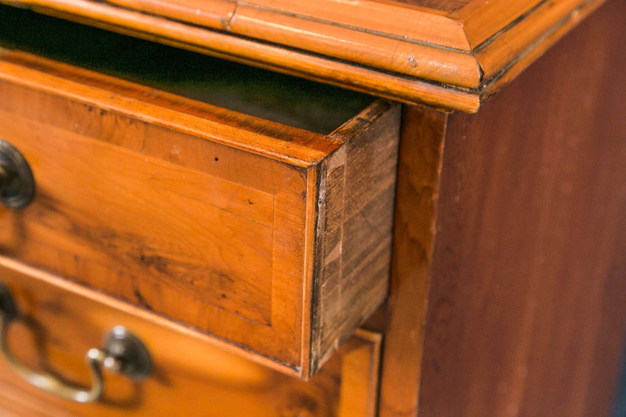 Custom English Yew Wood Credenza with File Drawers For Sale at 1stDibs